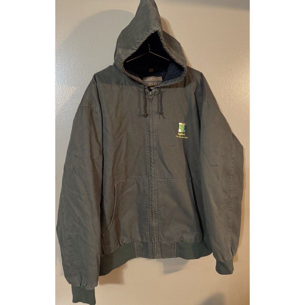 Swingster Heavy Duty Men’s Green Hooded Coat Jacket Agrigold Size 3XL